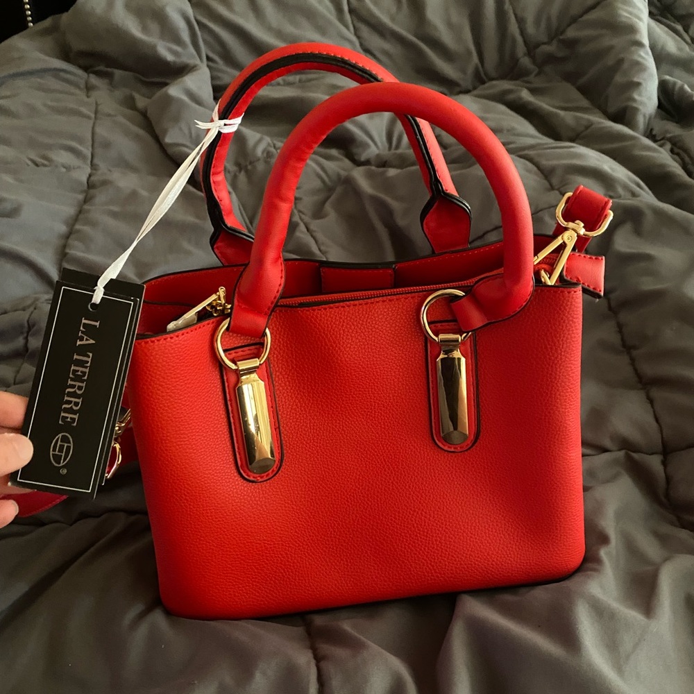 New La Terre hand/crossbody Red Purse